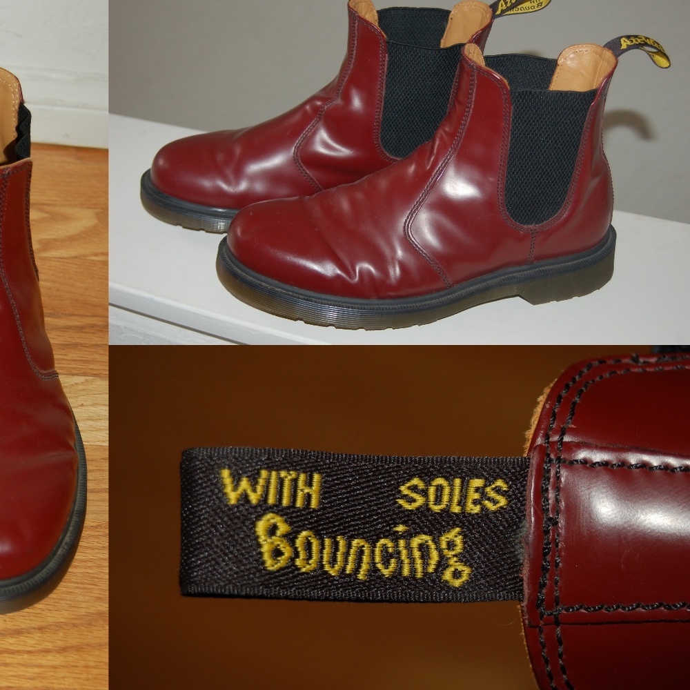 Dr. Martens 2976 Cherry Red Slip on Chelsea Boot